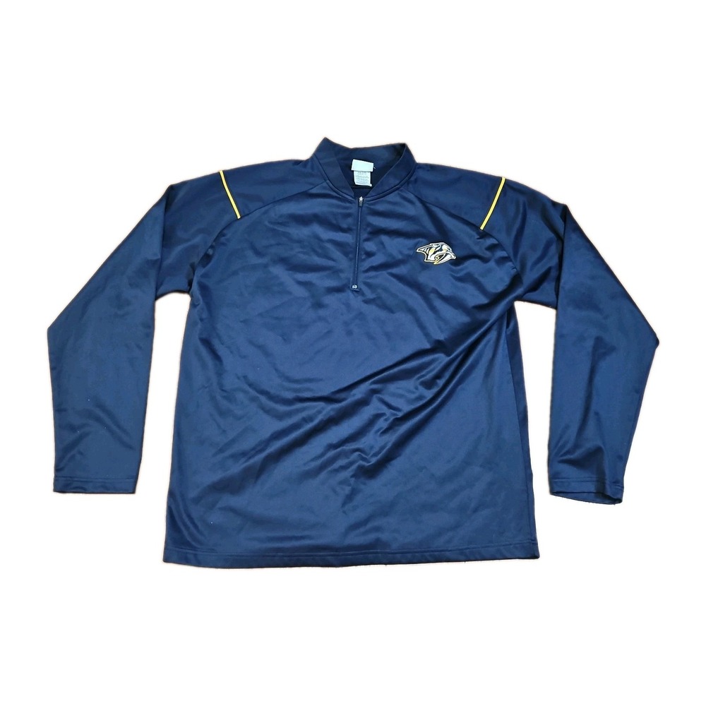 Nashville Predators Quarter Zip Pullover Men's Size 2XL Navy Blue NHL Hockey